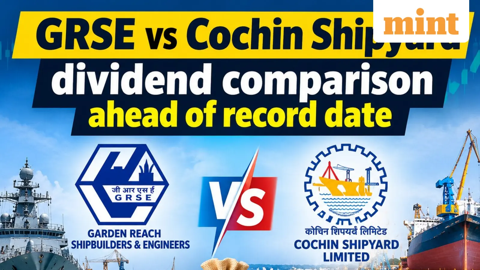 GRSE and Cochin Shipyard dividends: record date set for Sept 18