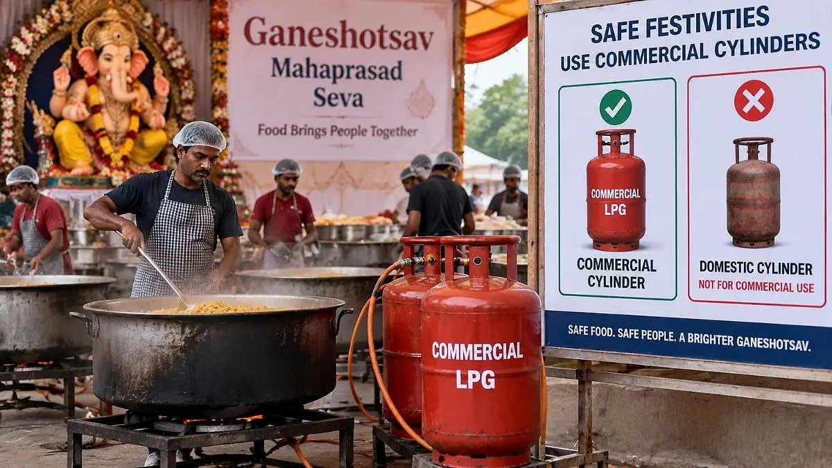 Thane makes commercial gas cylinders mandatory for Ganeshotsav feasts
