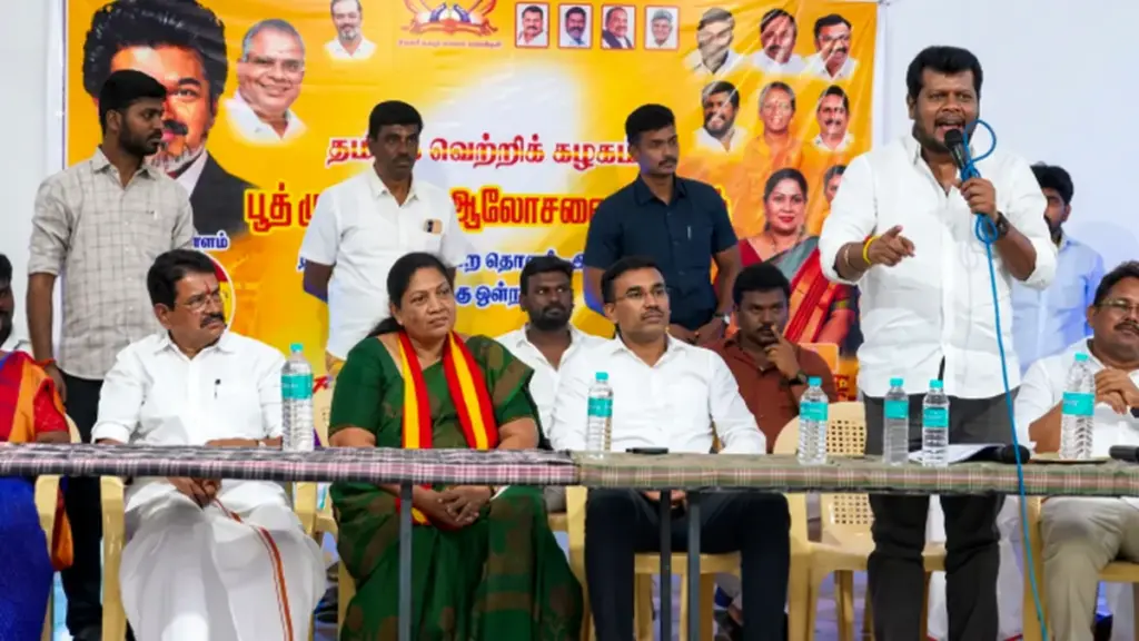 TVK faces AIADMK, DMK in crucial Dharapuram bypoll on October 6