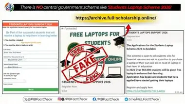 PIB fact-check: no free laptop scheme from government