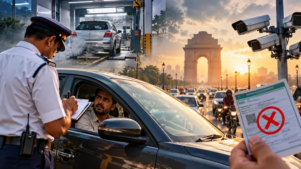 दिल्ली में 1 अक्टूबर से बिना PUC पर ₹10,000 चालान