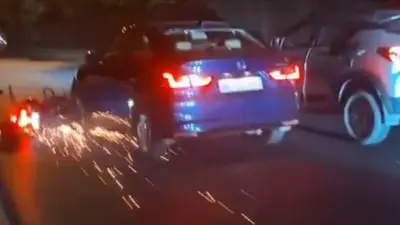 Parked bike dragged by car in Delhi, 73-year-old driver arrested