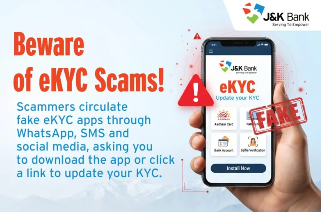J&K Bank warns customers of fake eKYC apps and phishing links