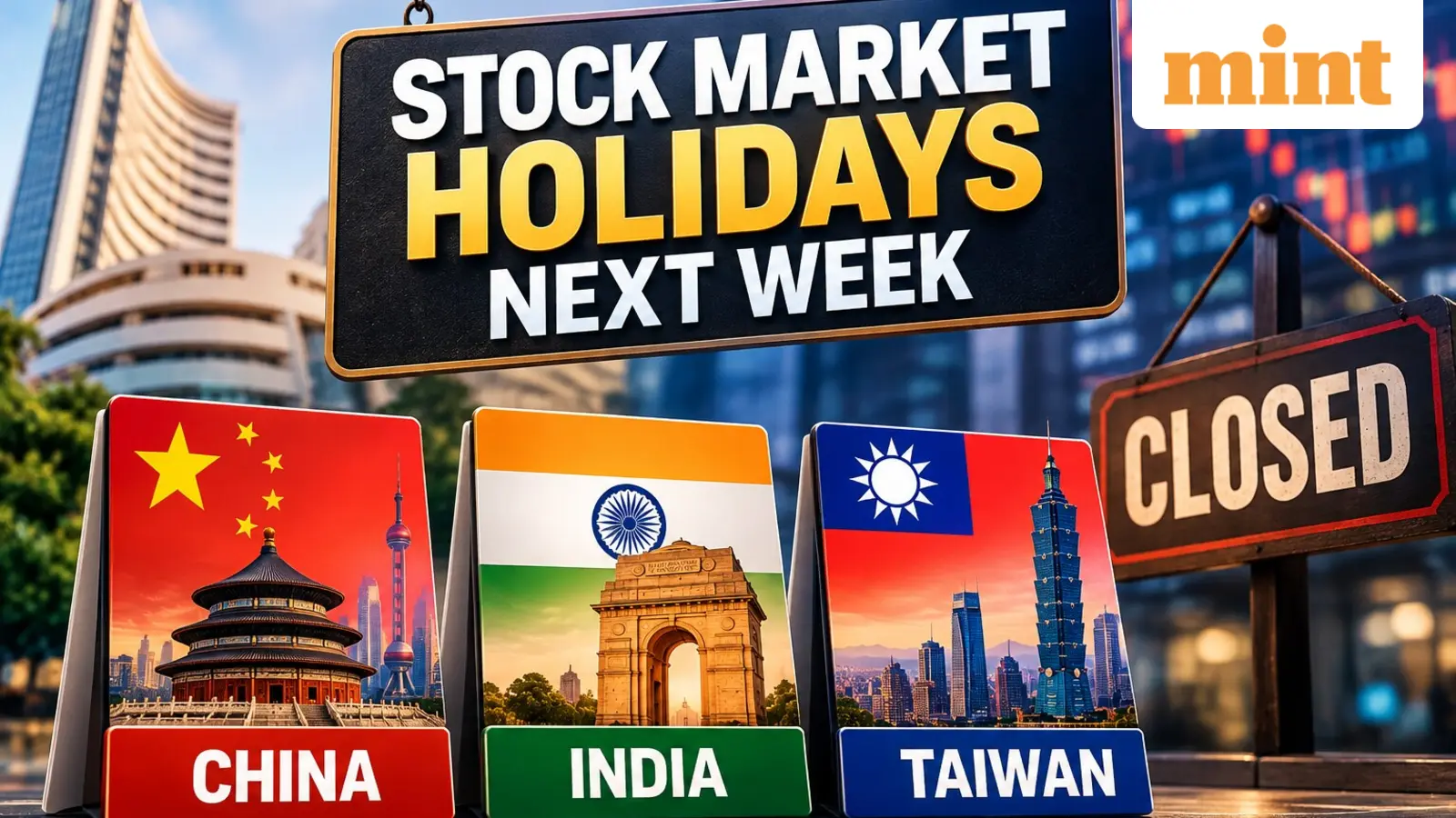 Asian markets to close for holidays from September 28 to October 2