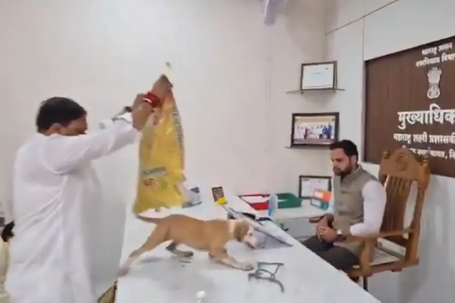 Shiv Sena activist booked for dumping puppies on official's desk