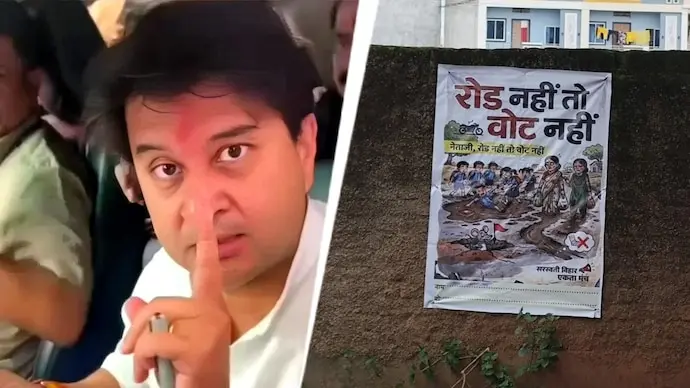 Scindia reprimands Guna collector, SP over road protest