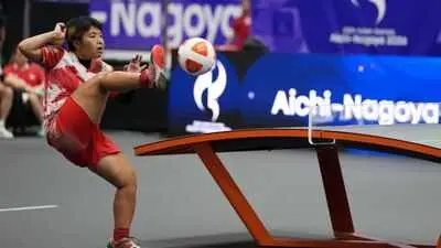 Quimcy Dsouza one win from historic Asian Games teqball medal