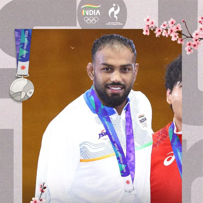Nitesh Siwach wins historic Greco-Roman silver at Asian Games