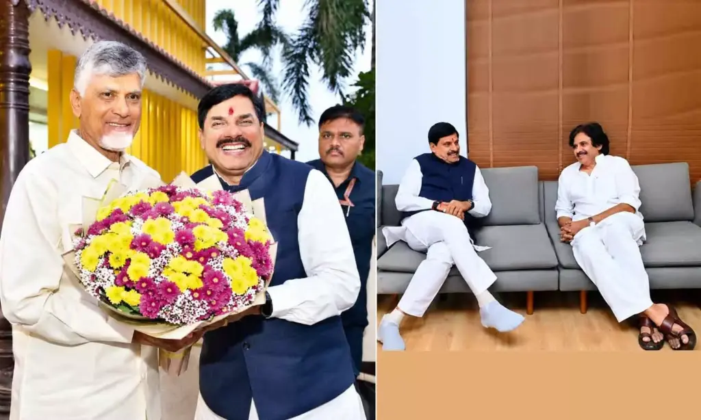 Naidu briefs Madhya Pradesh CM on Amaravati master plan
