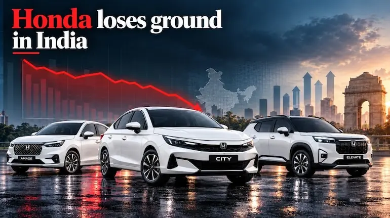 Honda car market share drops from 7% to 1.33% in a decade