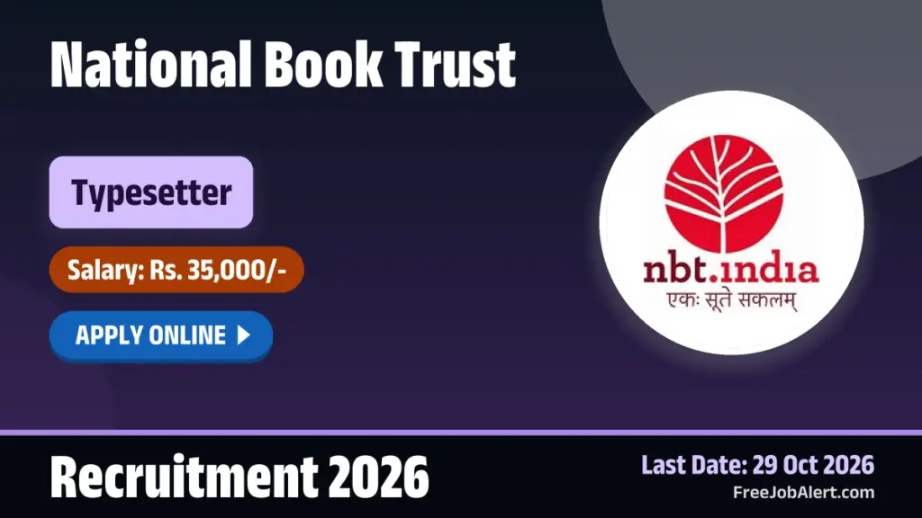 National Book Trust hires two typesetters on three-month contract