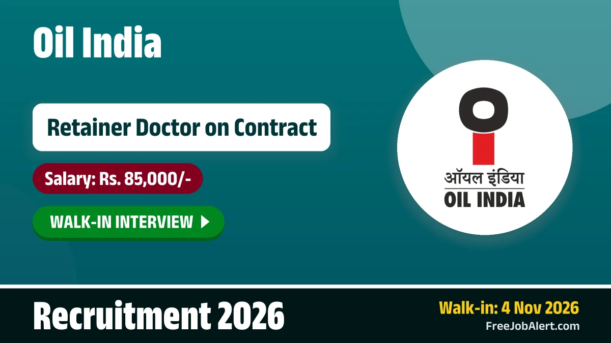 Oil India to hire 2 retainer doctors on contract