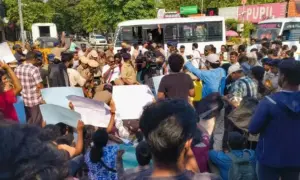 Over 100 arrested in Chennai anti-CEC protests, DMK slams TVK