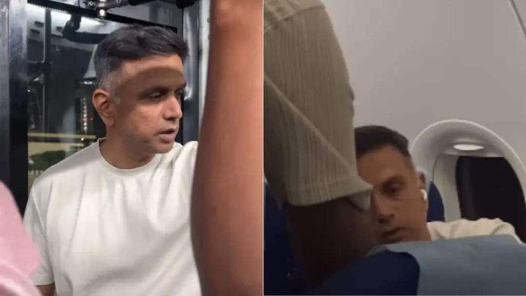 Rahul Dravid signs autograph on IndiGo flight, video goes viral