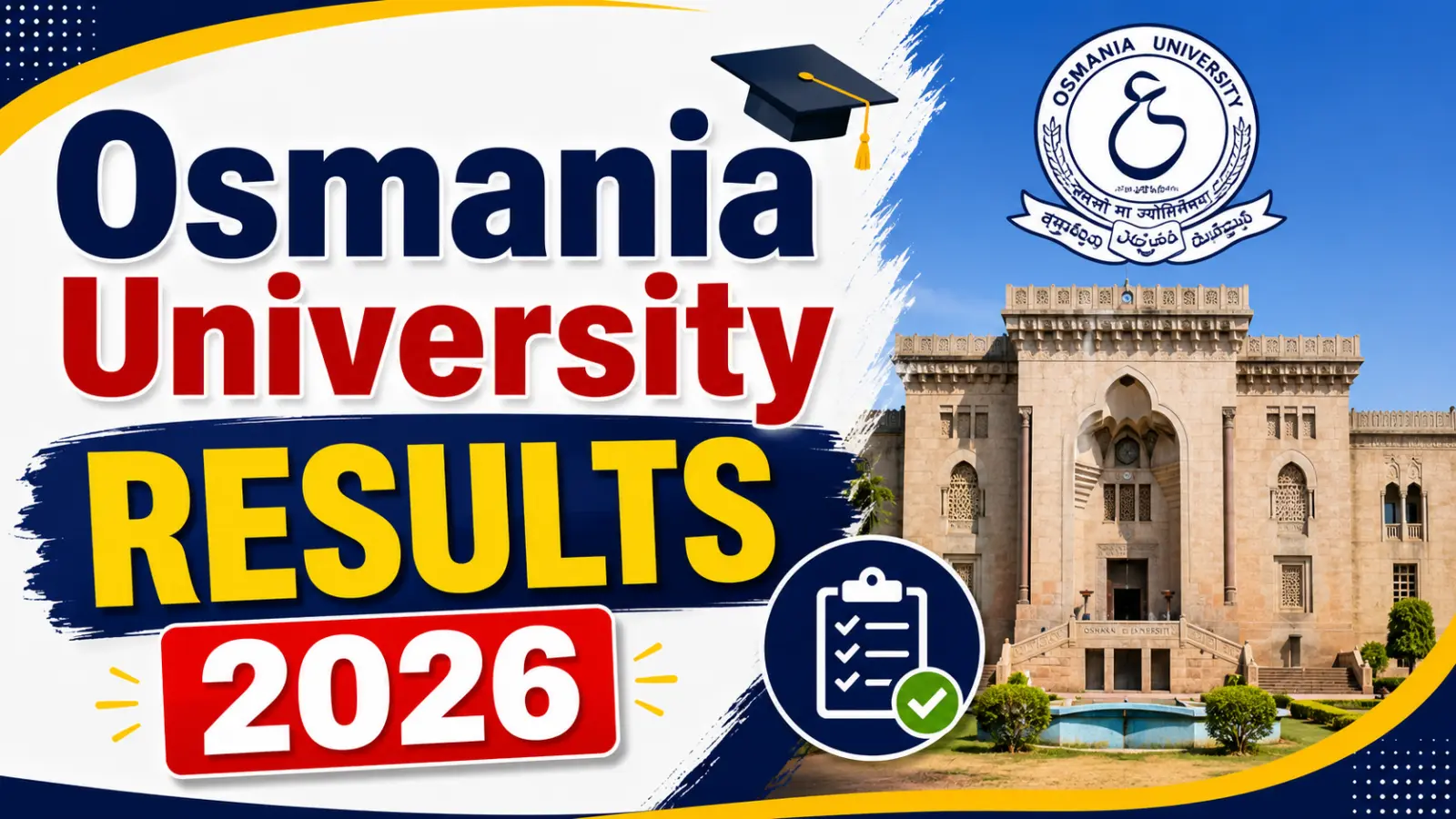 Osmania University releases UG CBCS results for May 2026 exams