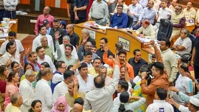 MCD House adjourned after AAP councillors break mayor's mic