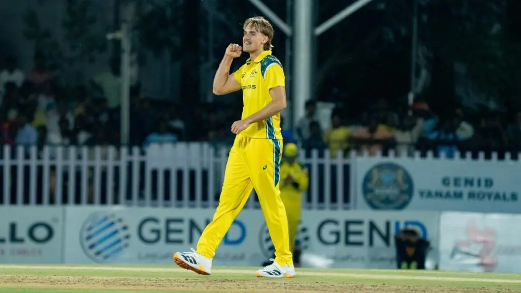 Mahli Beardman takes 4-23 in Australia A win over India A