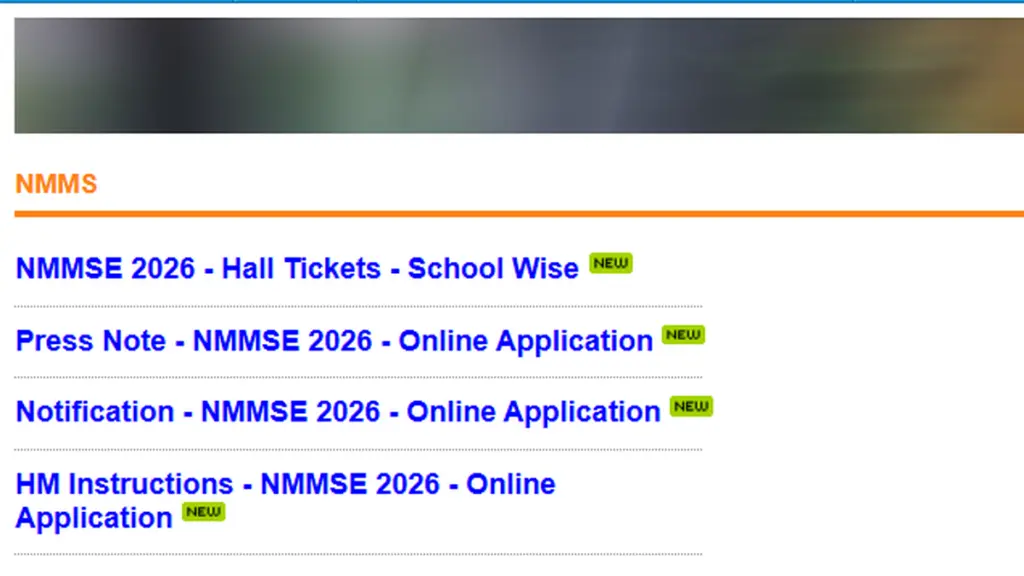 Telangana NMMS exam on November 1, hall tickets out