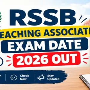 RSSB Teaching Associate Exam Dates Out, Paper-I on 17 November