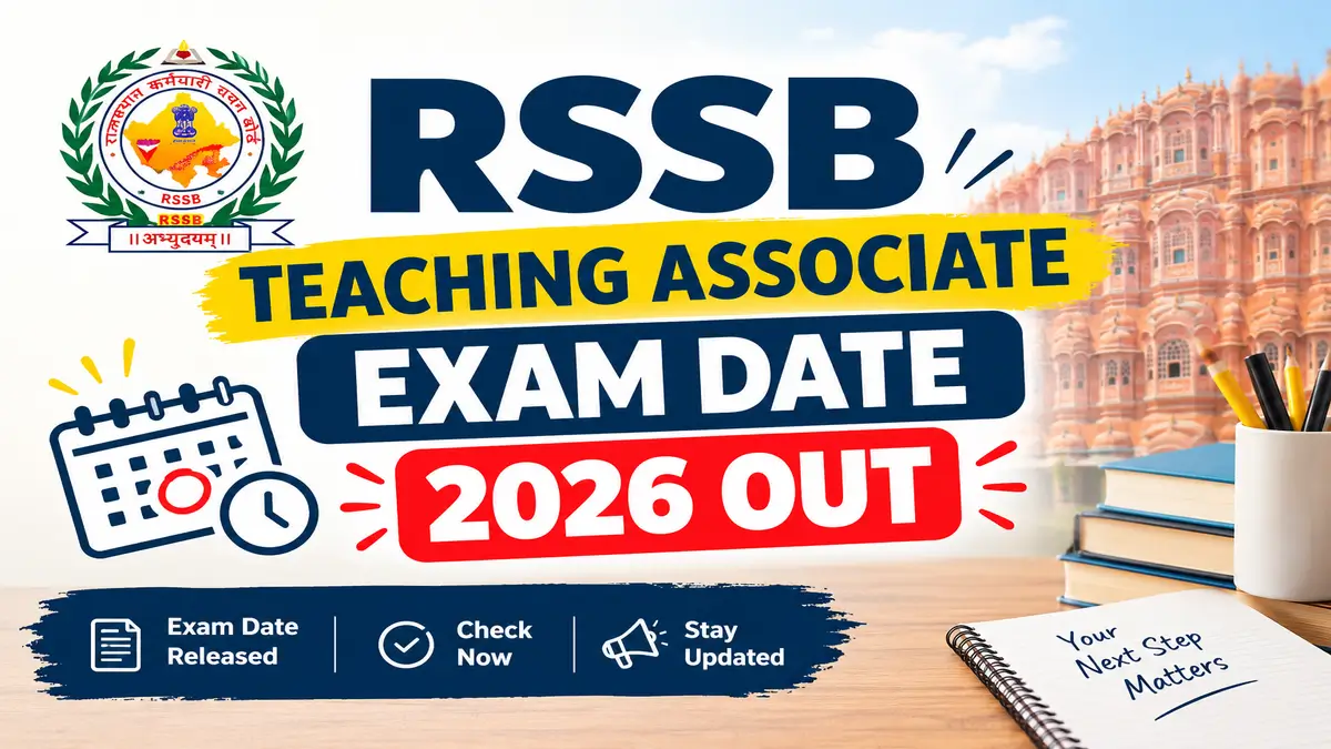 RSSB Teaching Associate Exam Dates Out, Paper-I on 17 November