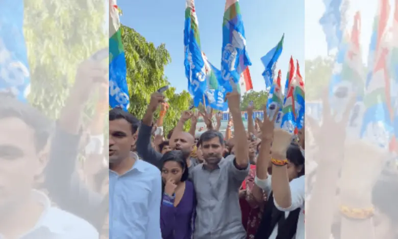 NSUI leads Delhi march for CEC Gyanesh Kumar’s resignation