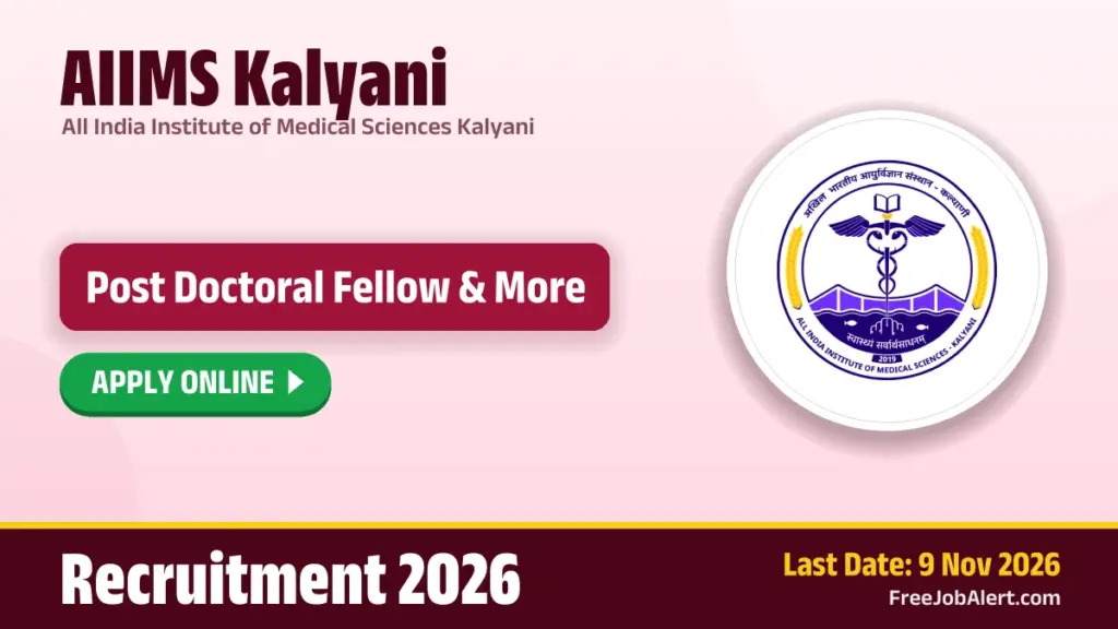 AIIMS Kalyani invites applications for 35 post doctoral fellowships