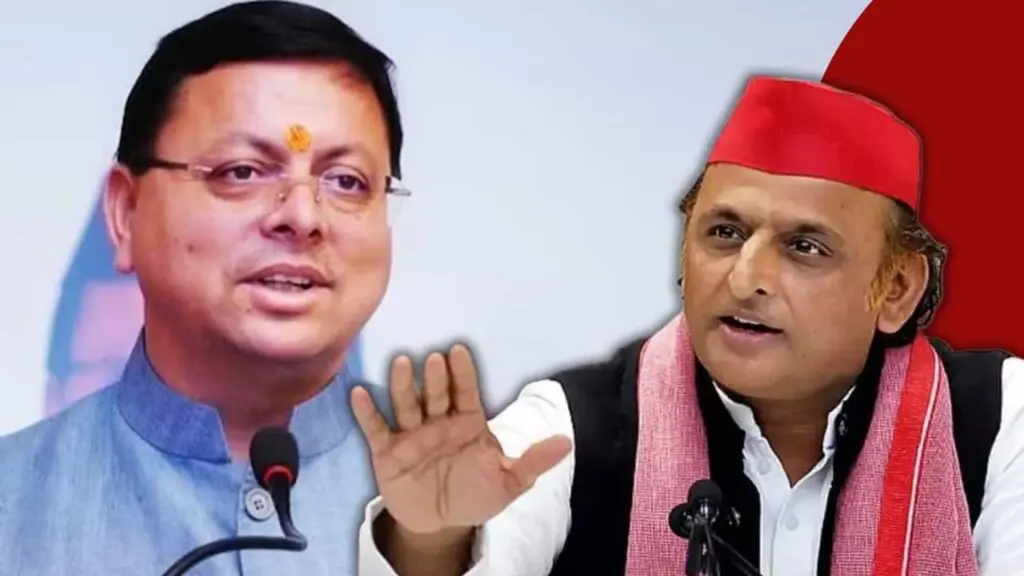 Dhami hits back at Akhilesh for calling Uttarakhandis 'intruders'