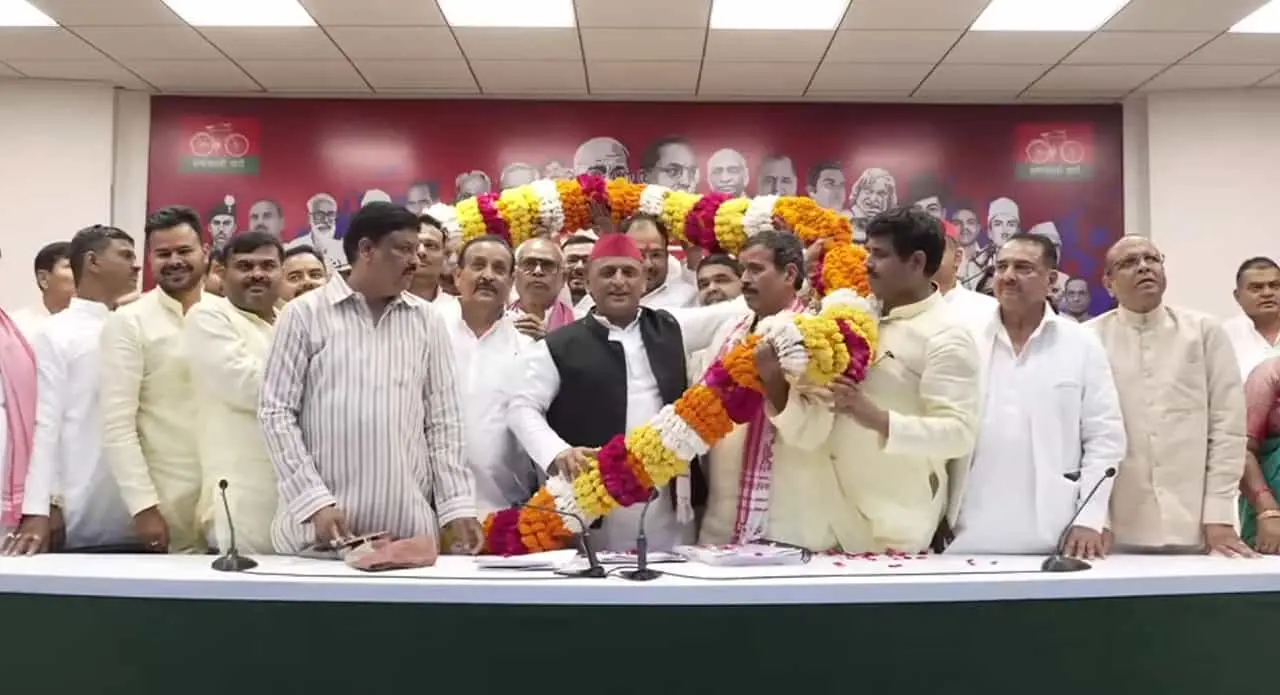BJP's Bhavani Bhikh Shukla and five sons join SP in Uttar Pradesh
