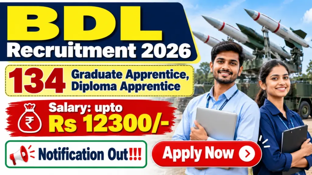 BDL opens 134 apprentice posts at Bhanur unit