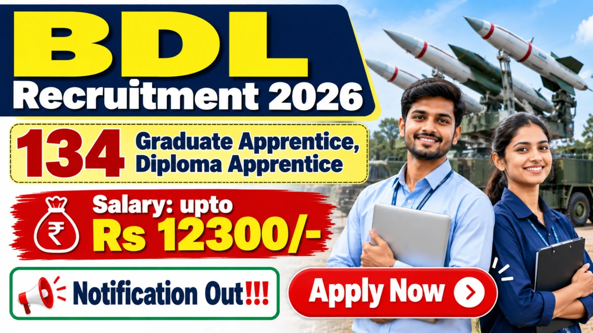 BDL opens 134 apprentice posts at Bhanur unit
