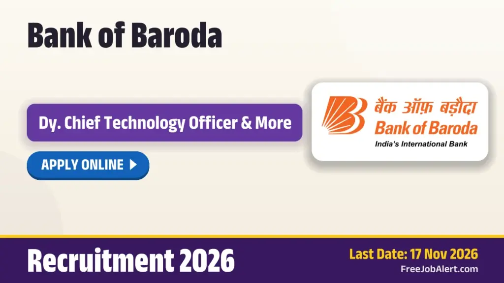 Bank of Baroda recruits for 4 tech posts including CTO and Head AI