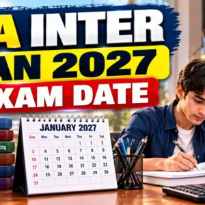 CA Inter January 2027 exams from 2 Jan to 12 Jan
