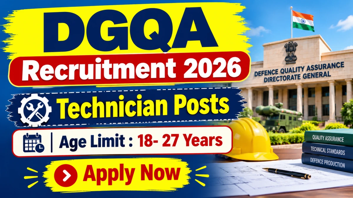 DGQA opens 32 technician posts, offline applications from 17 Oct