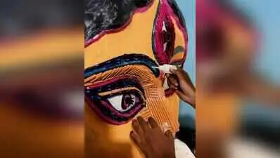 13,000 ball pens used for Durga installation in Kolkata puja