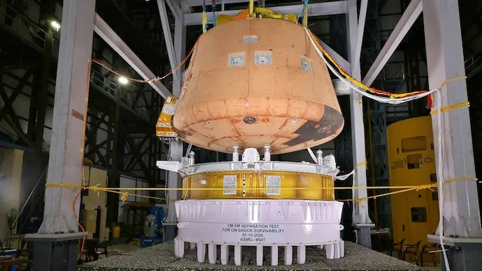 Isro completes key crew module separation test for Gaganyaan G1