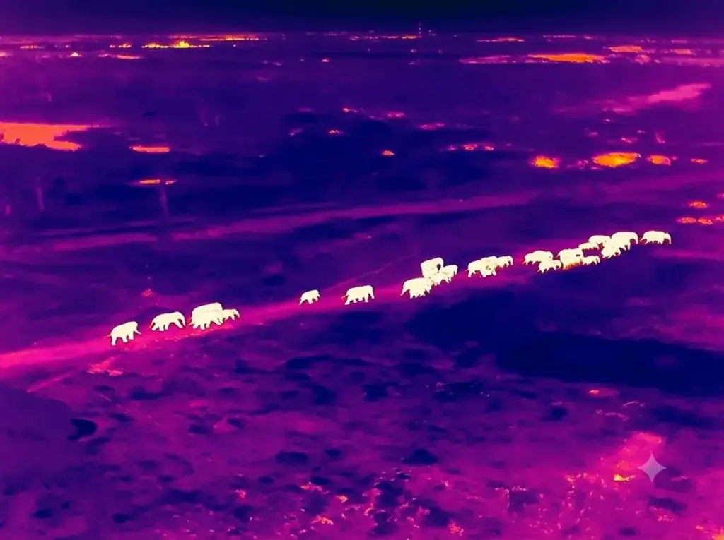 Dhenkanal forest officials use thermal cameras to track elephants at night
