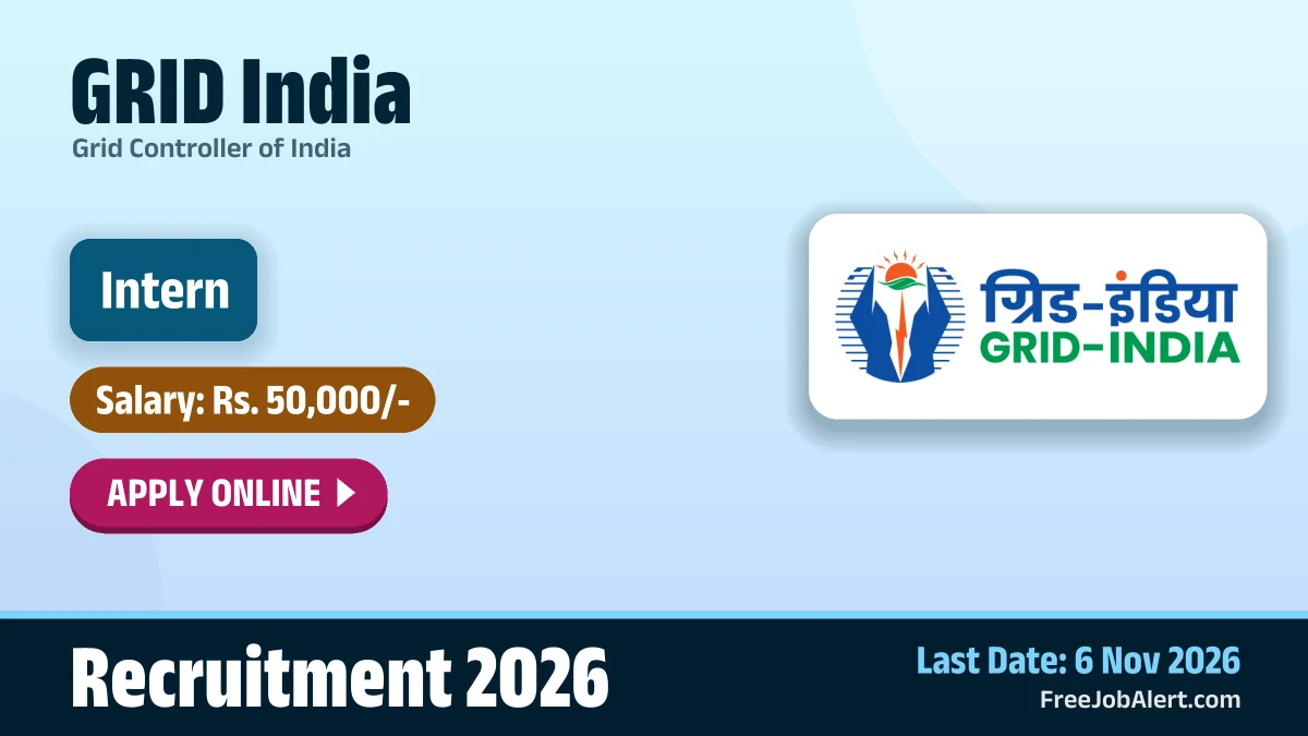 GRID India invites applications for 15 internship posts