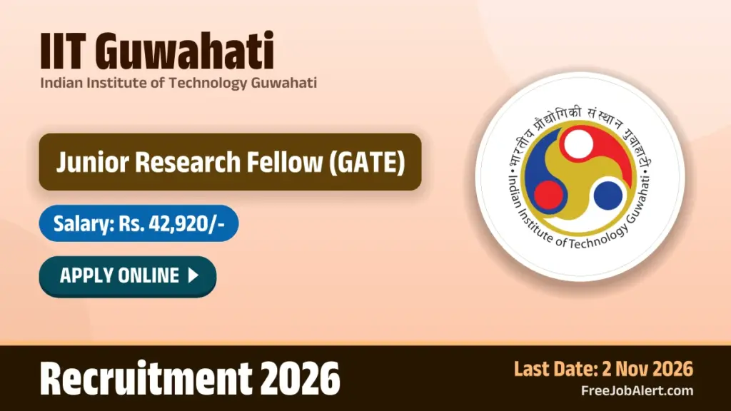 IIT Guwahati recruits one climate research fellow on Rs 42,920 monthly pay