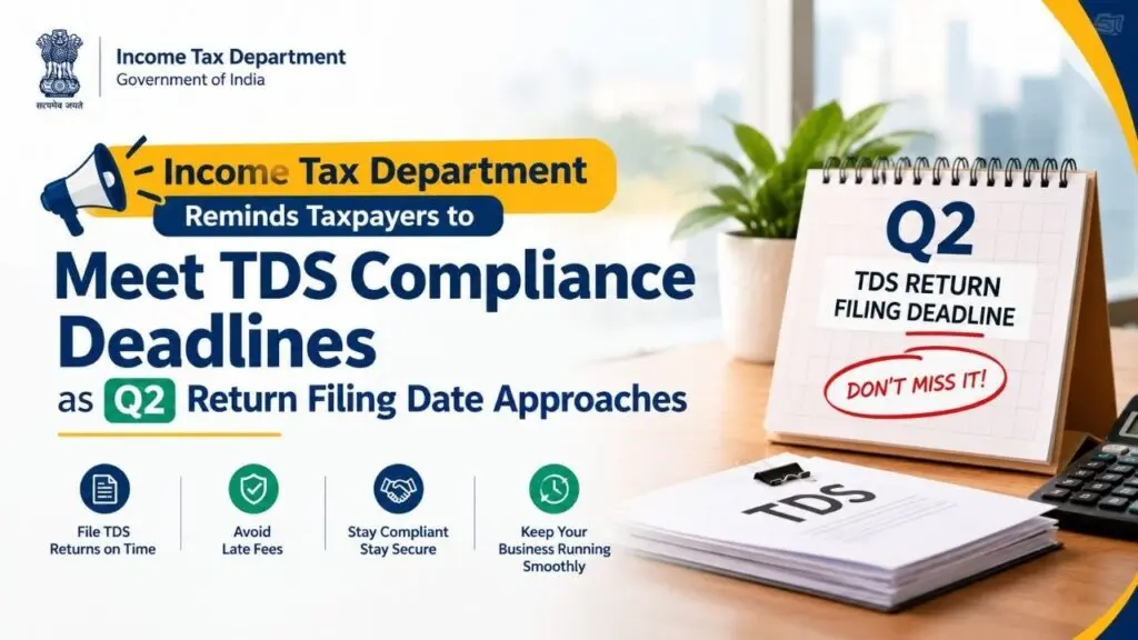 Income Tax Department sets TDS compliance deadlines for Q2