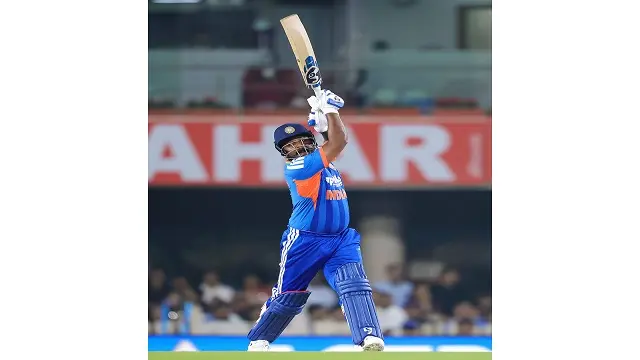 India hit 2,000 T20I sixes, Samson, Abhishek set records