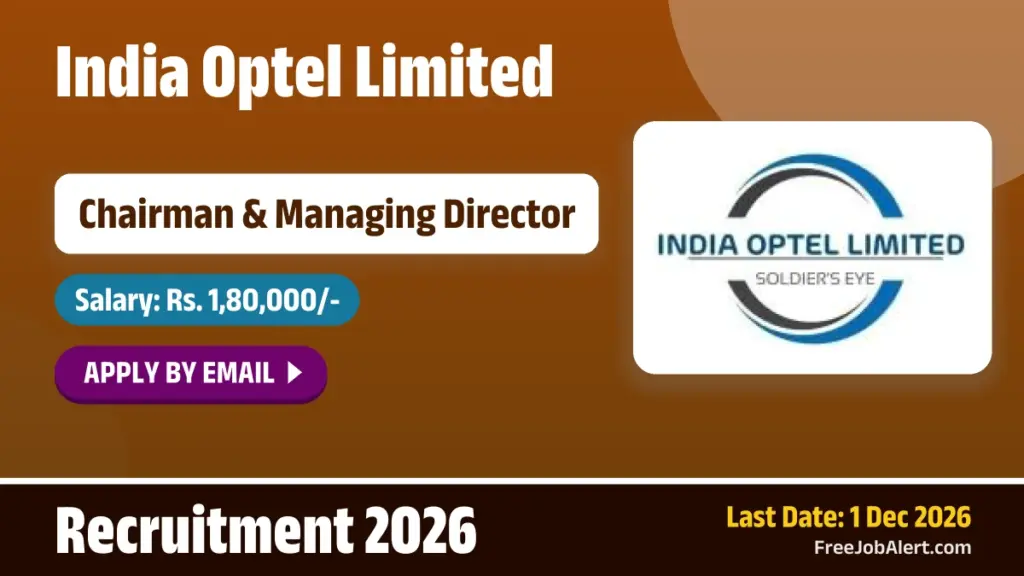 India Optel invites applications for Chairman & Managing Director post