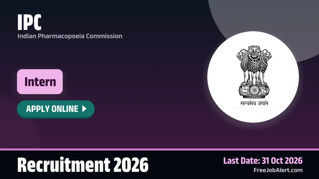IPC PvPI Internship 2026: Apply by 31 October, fees up to Rs 10,000