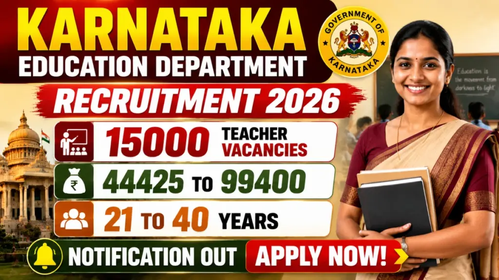 Karnataka extends teacher recruitment deadline to 16 November 2026