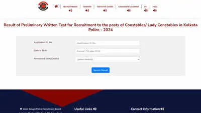 Kolkata Police Constable result 2026 out, physical tests from 28 October