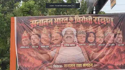 Posters in Lucknow brand Rahul Gandhi, Elon Musk as ‘Ravana’ faces