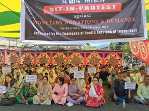 Imphal East medical staff protest rising monetary demands