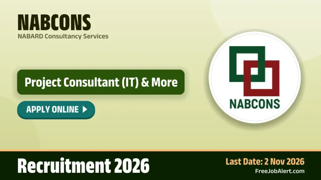 NABCONS opens online applications for 2 project consultant posts