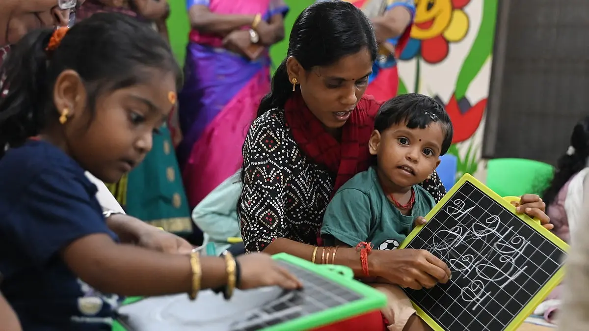 Thousands of children begin formal learning on Vijayadashami across India