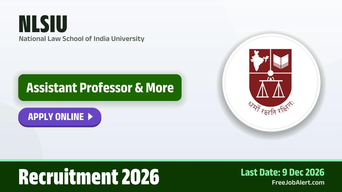 NLSIU invites applications for 6 faculty posts