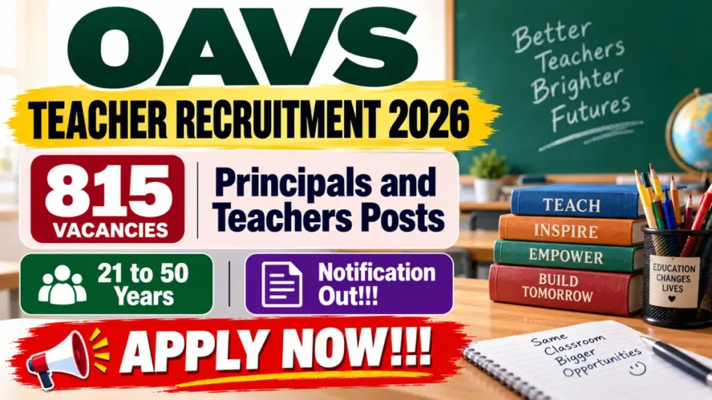 OAVS opens 815 teacher and principal recruitment applications